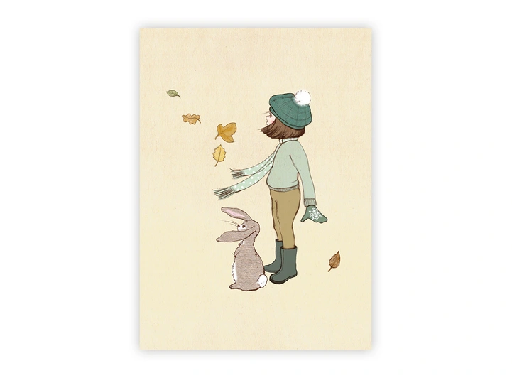 Belle & Boo - Postkort Windy Day A6 