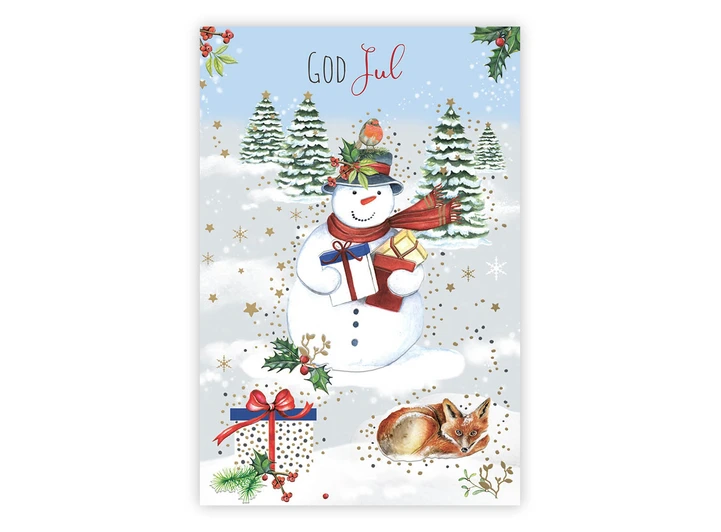 Dobbelt julekort God jul! A6 Dobbelt kort 