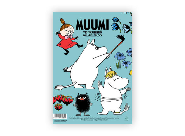 Mummi A4 - Akvarellbok 20 ark/40 sider