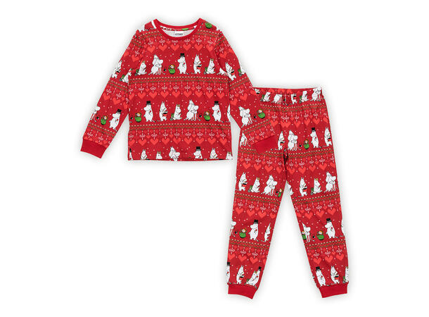 Mummi Pyjamas - Vinterhjerte Rød Barneklær fra Mummi