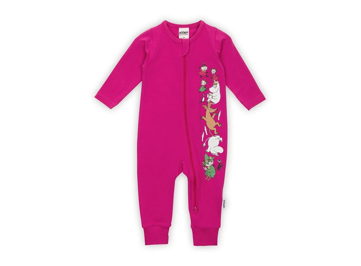 Mummi Pyjamas - Virrvarr Fuksia 62 Babyklær fra Mummi 