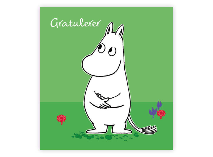 Mummi dobbeltkort - Gratulerer 7,5 cm Mummi 