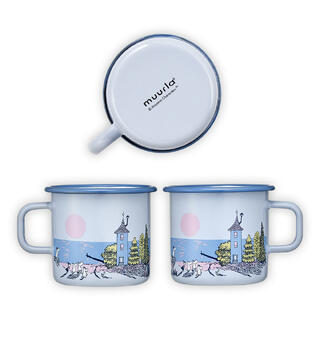 Mummikopp Emalje - Solnedgang 5,5dl