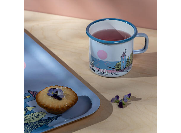 Mummikopp Emalje - Solnedgang 5,5dl