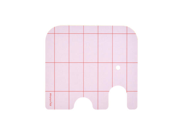 Muurla Glassbrikke - Elefant rosa 11 x 10 cm