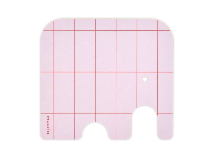 Muurla Glassbrikke - Elefant rosa 11 x 10 cm 