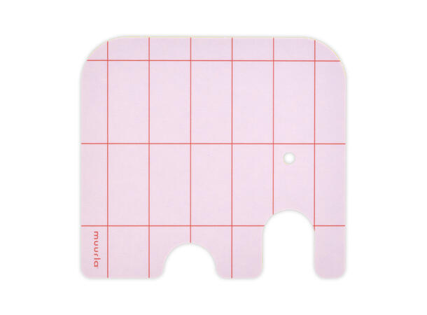 Muurla Glassbrikke - Elefant rosa 11 x 10 cm