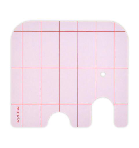 Muurla Glassbrikke - Elefant rosa 11 x 10 cm