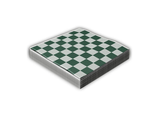 Muurla Servietter - Checks & Stripes Grønn 