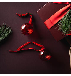 Muurla glasskule - Rød 6cm