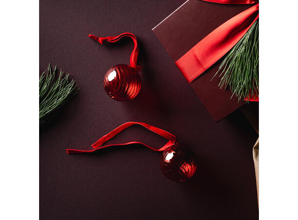 Muurla glasskule - Rød 6cm