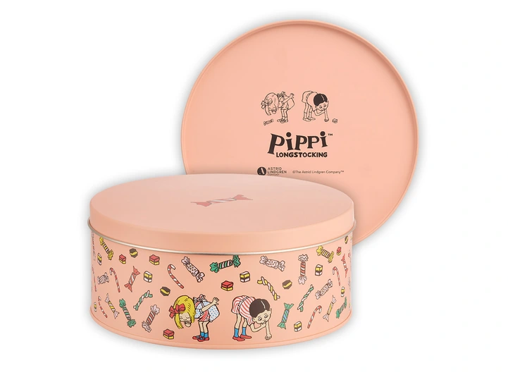 Pippi kakeboks - Godteri 15cm 