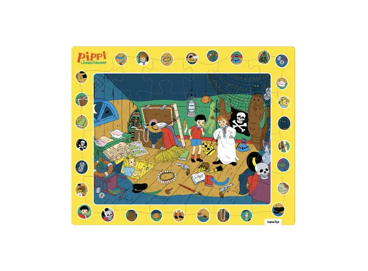 Pippi rammepuslespill - Utkledning 24 brikker - Fra 3 år 