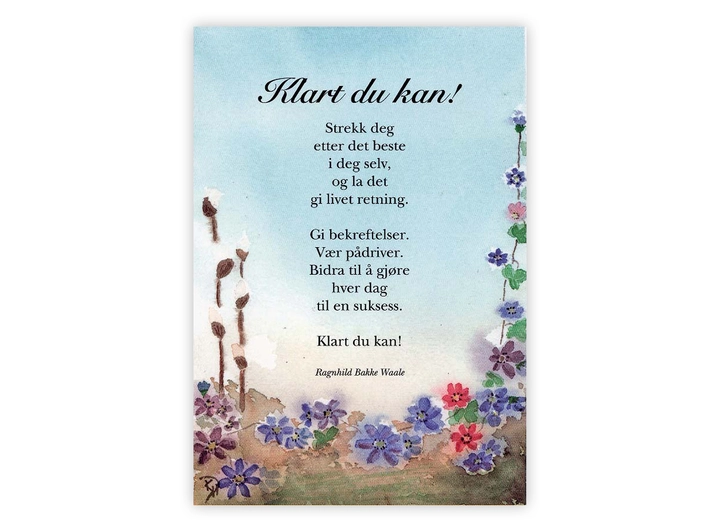 A6 postkort - Klart du kan A6 postkort 