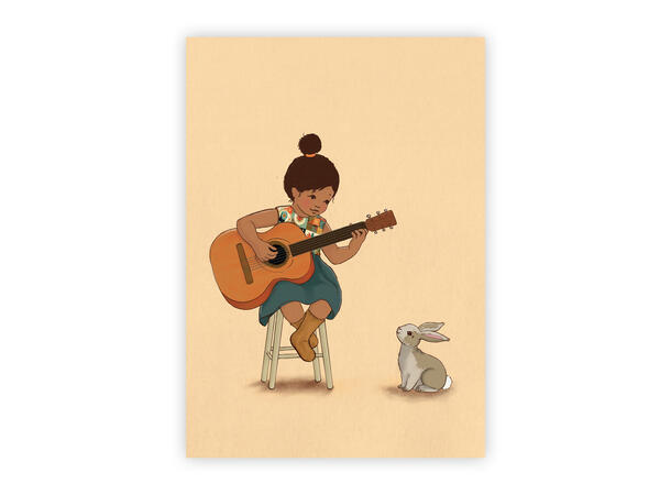 Belle & Boo - Postkort Guitar A6 