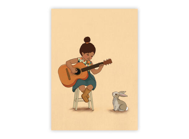 Belle & Boo - Postkort Guitar A6