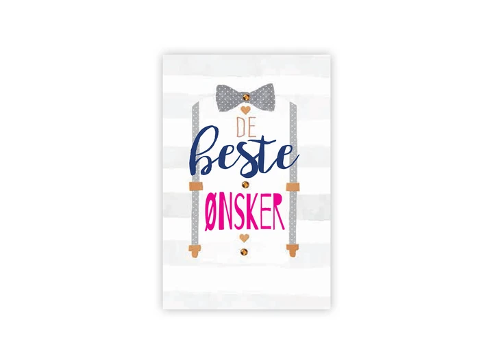 Dobbelt gratulasjonskort De beste ønsker A7 Dobbelt kort 