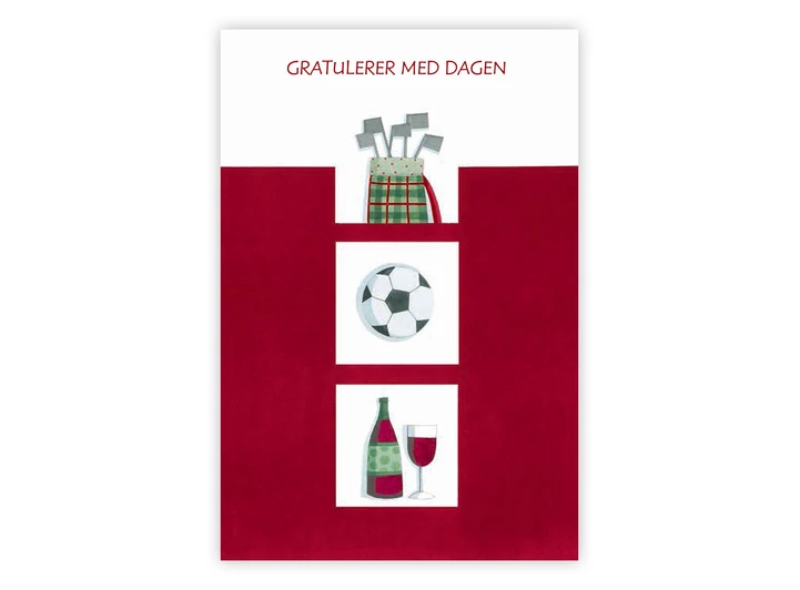 Dobbelt gratulasjonskort Gratulerer A6 Dobbelt kort 