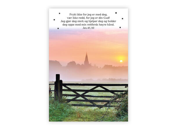 Kristent postkort - Frykt ikke for jeg A6 postkort 