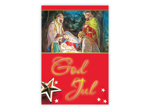 Kristent postkort God jul A6 postkort