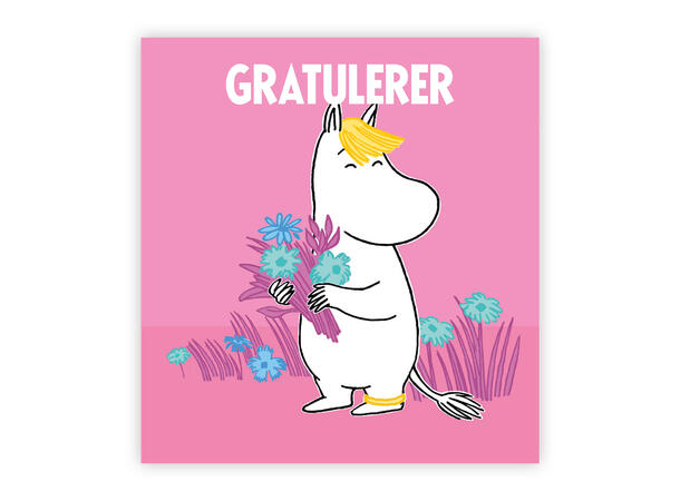Mummi dobbeltkort - Gratulerer 7,5 cm Mummi