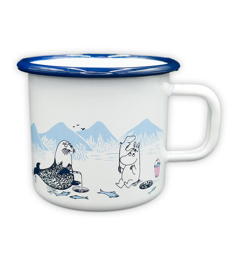 Mummikopp Emalje - Vinterfiske 3,7 dl Norsk edition