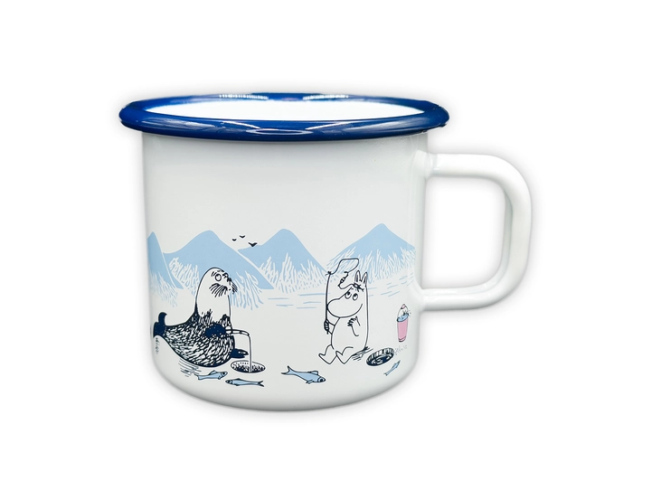 Mummikopp Emalje - Vinterfiske 3,7 dl Norsk edition 