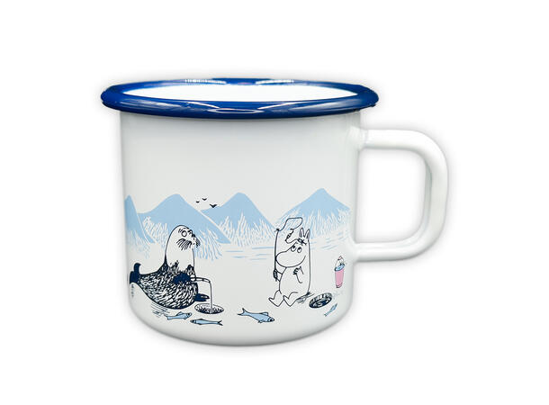 Mummikopp Emalje - Vinterfiske 3,7 dl Norsk edition