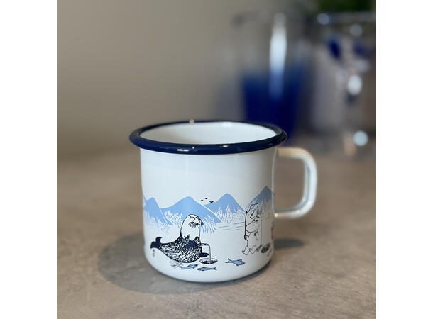 Mummikopp Emalje - Vinterfiske 3,7 dl Norsk edition 