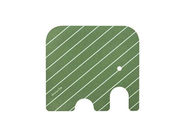 Muurla Glassbrikke - Elefant grønn 11 x 10 cm