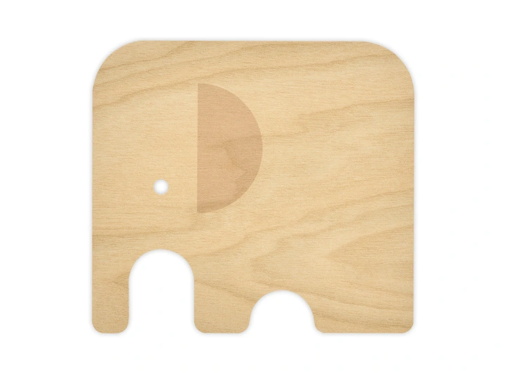 Muurla Glassbrikke - Elefant grønn 11 x 10 cm 