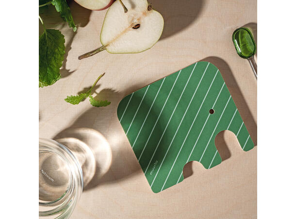 Muurla Glassbrikke - Elefant grønn 11 x 10 cm 