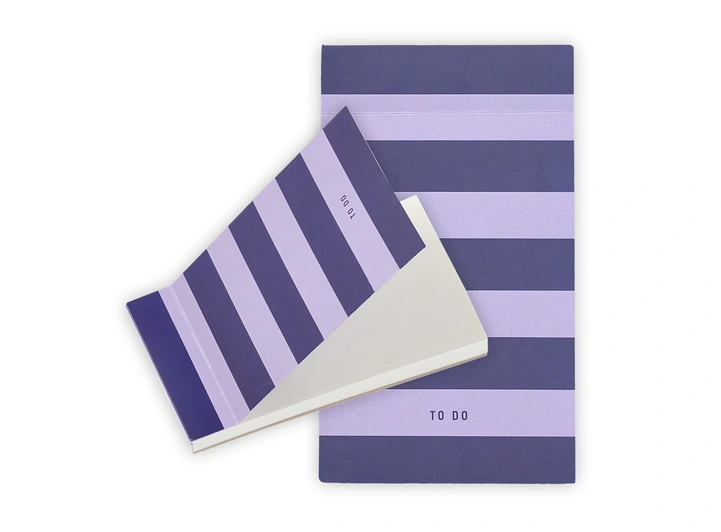 Muurla To-do liste Checks & Stripes Lilla/blå 