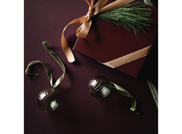 Muurla glasskule - Skog 6cm