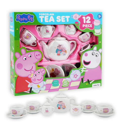 Peppa Gris - Porselen tesett 12 deler