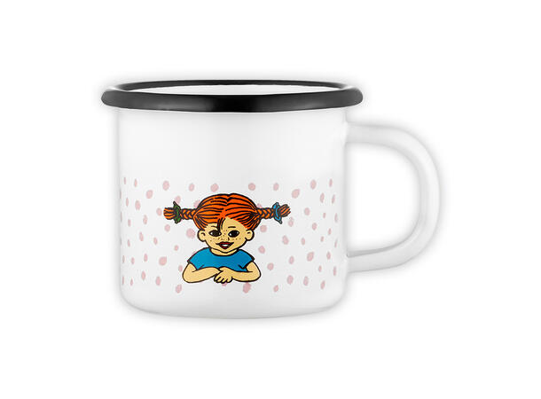 Pippi Emaljekopp - Pippi og hesten, hvit 1,5 dl 