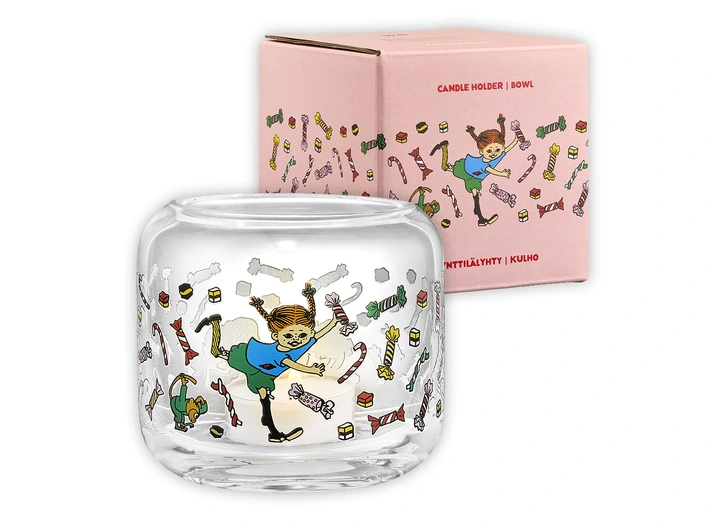 Pippi Telysholder - Godteri 8 cm 