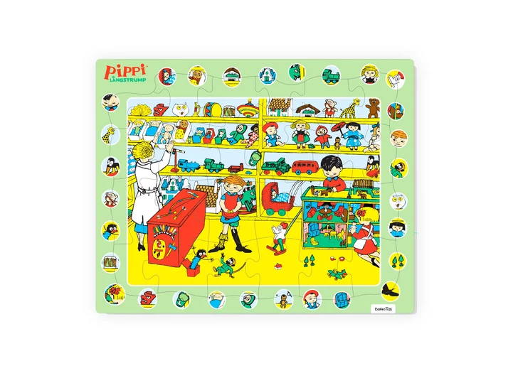 Pippi rammepuslespill - Lekebutikken 24 brikker - Fra 3 år 