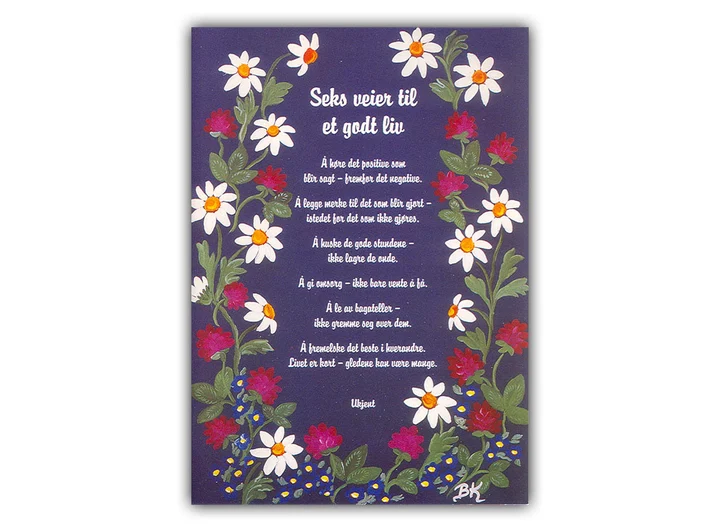 A6 Bente - Seks veier A6 postkort 