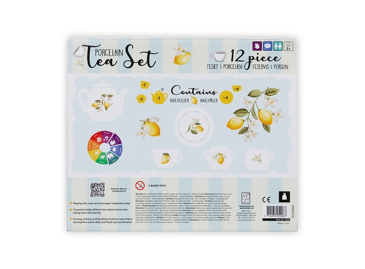 Barbo Toys - Porselen tesett sitron 