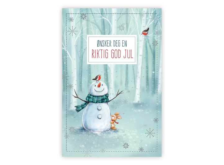 Dobbelt julekort God jul! A6 Dobbelt kort 