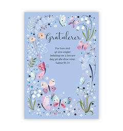 Kristent postkort - For han skal gi sine A6 postkort