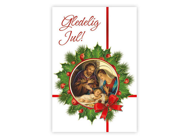 Kristent postkort Gledelig jul A6 postkort