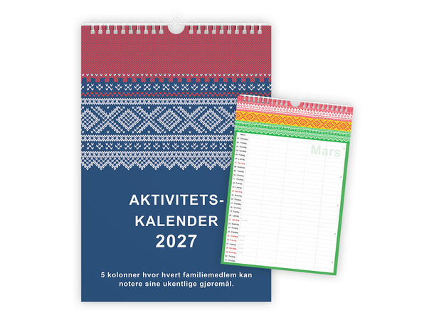 Marius Aktivitetskalender 2027 Kalender 2027