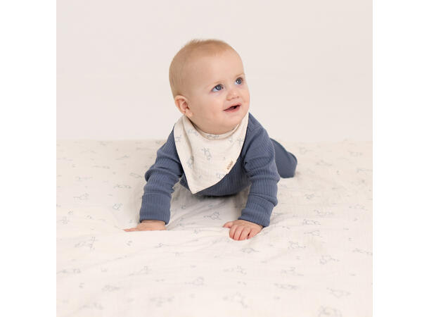 Mummi - Babyteppe blå 120x120cm