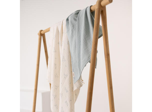 Mummi - Babyteppe blå 120x120cm