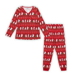 Mummi Pyjamas - Vinterhjerte Rød Voksenklær fra Mummi