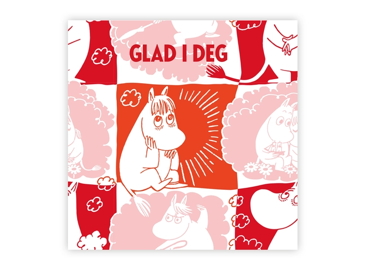 Mummi dobbeltkort - Glad i deg 12 cm Mummi 