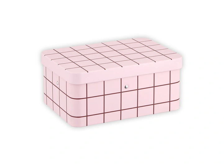 Muurla Teboks - Checks & Stripes Rosa/brun 