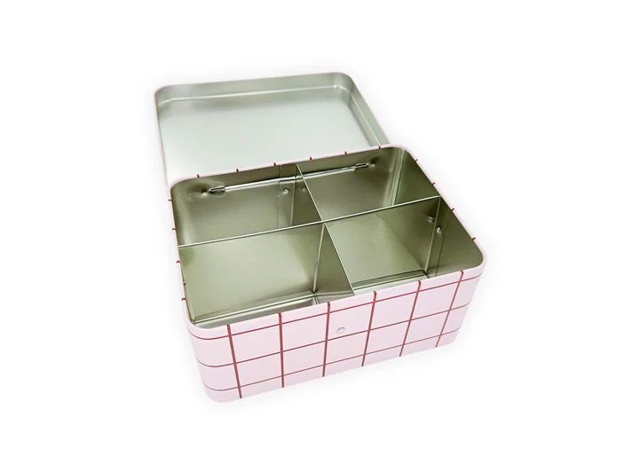 Muurla Teboks - Checks & Stripes Rosa/brun 